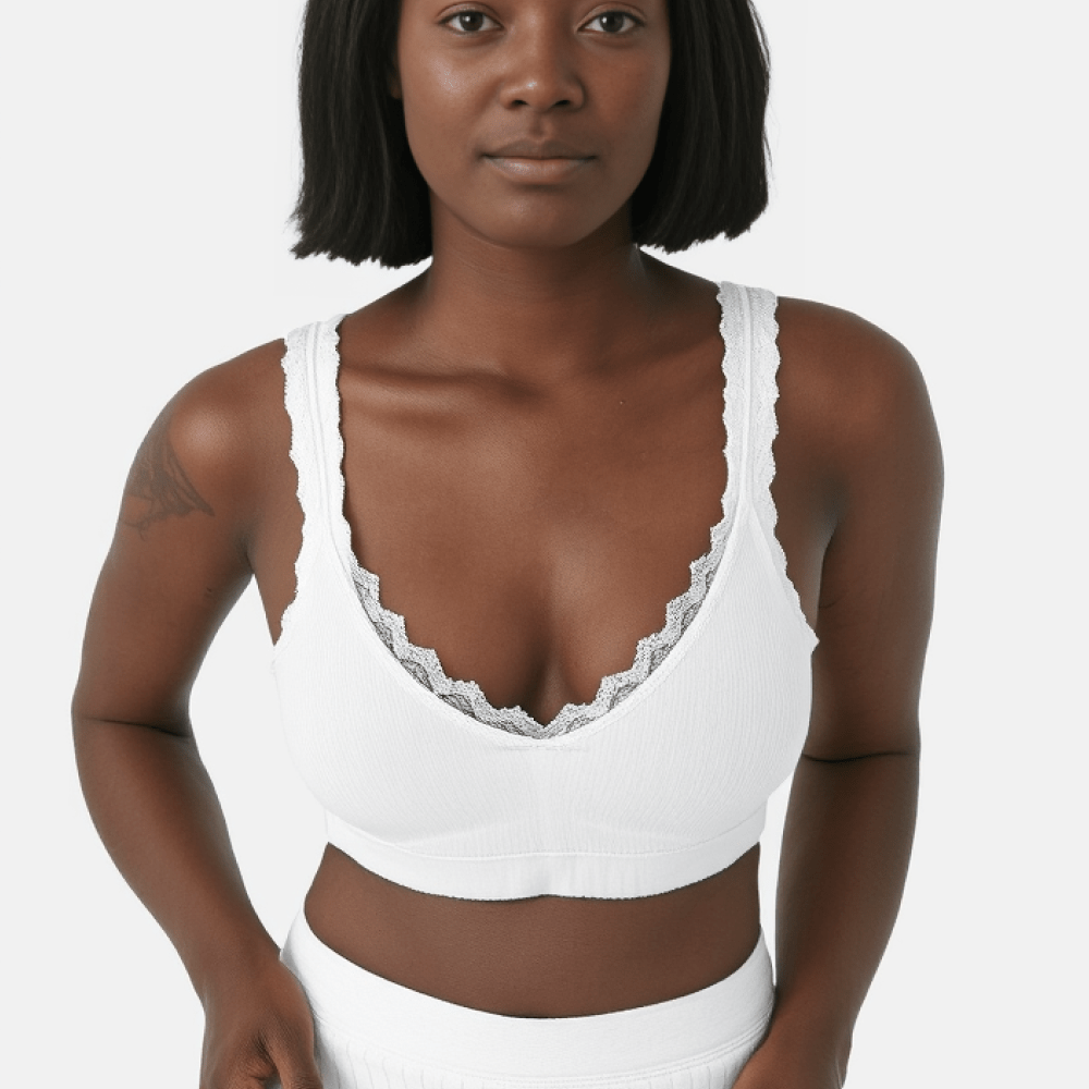 Lace Trimmed Bamboo Bralette
