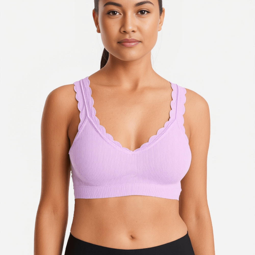 Lace Trimmed Bamboo Bralette