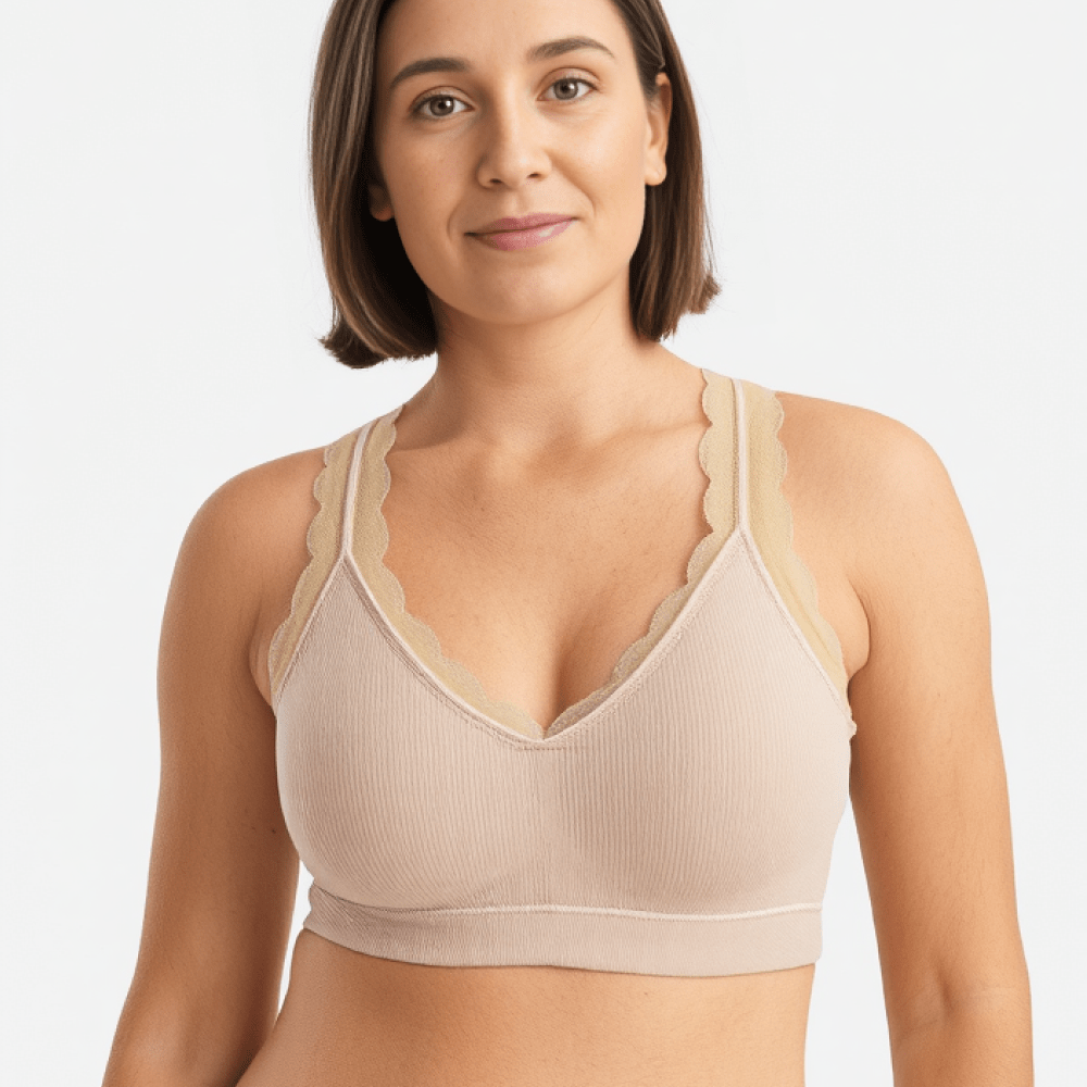 Lace Trimmed Bamboo Bralette